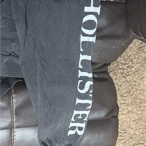 Hollister Charcoal cropped hoodie